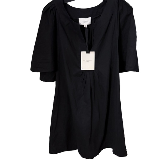 Pomander Place by Tuckernuck Black Finley Flutter Sleeve Dress sz L NWT - Picture 3 of 12